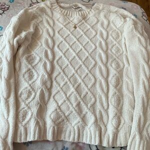 Women's Cable Knit Sweater - White never worn!!